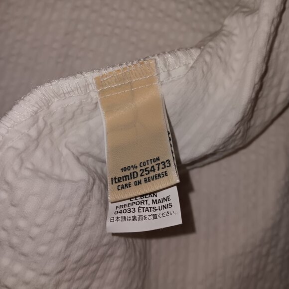 L.L.BEAN DOT EMBROIDERED BUTTON UP SHIRT - Picture 3 of 15